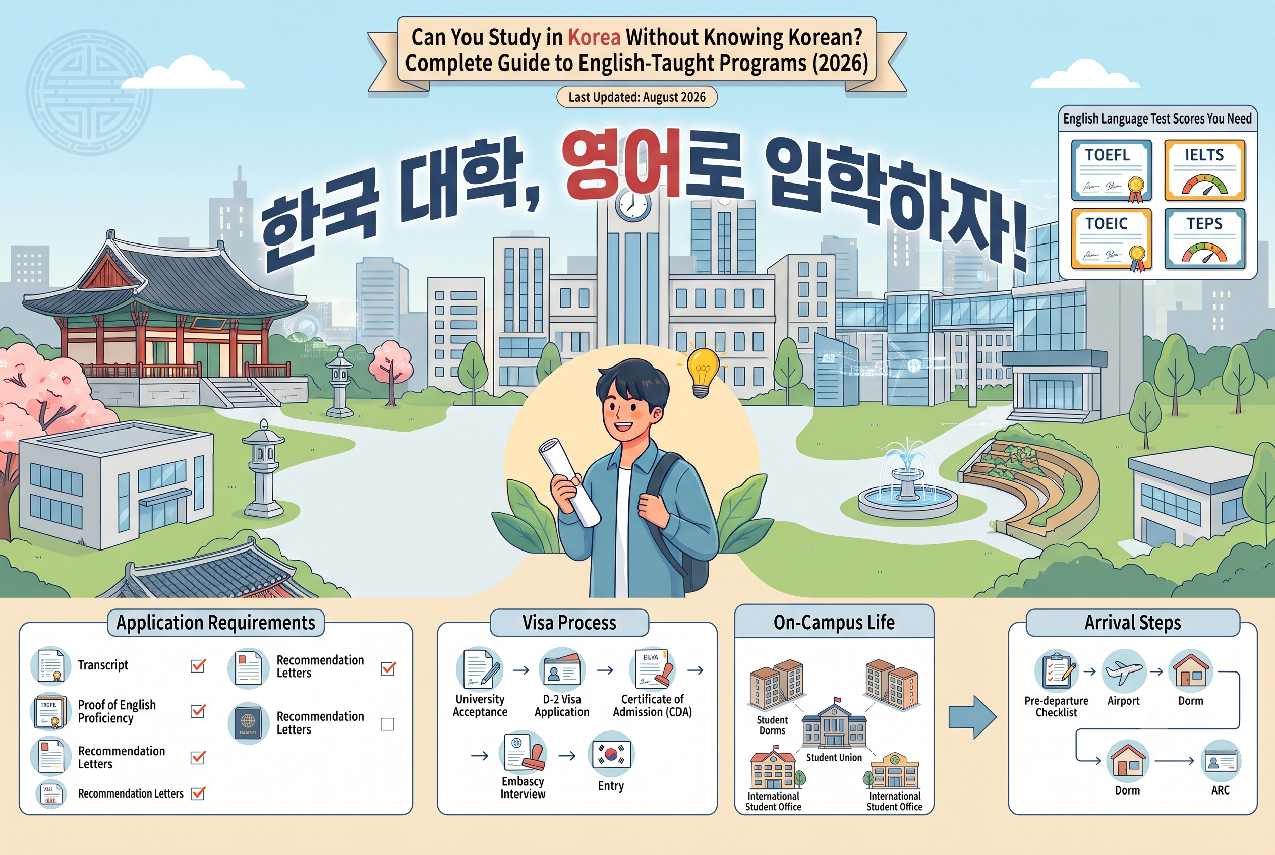 Can You Study in Korea Without Speaking Korean? English-Taught Programs Explained (2026)